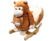 Knorrtoys Schaukeltier Affe Munky mit Handpuppe (Braun) [Kinderspielzeug]