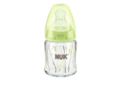 NUK - Babyflasche First Choice Plus Glas blau, 120 ml